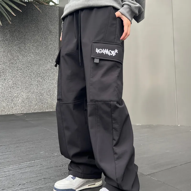 404MOB GANG Cargo Pants Unisex Black-5