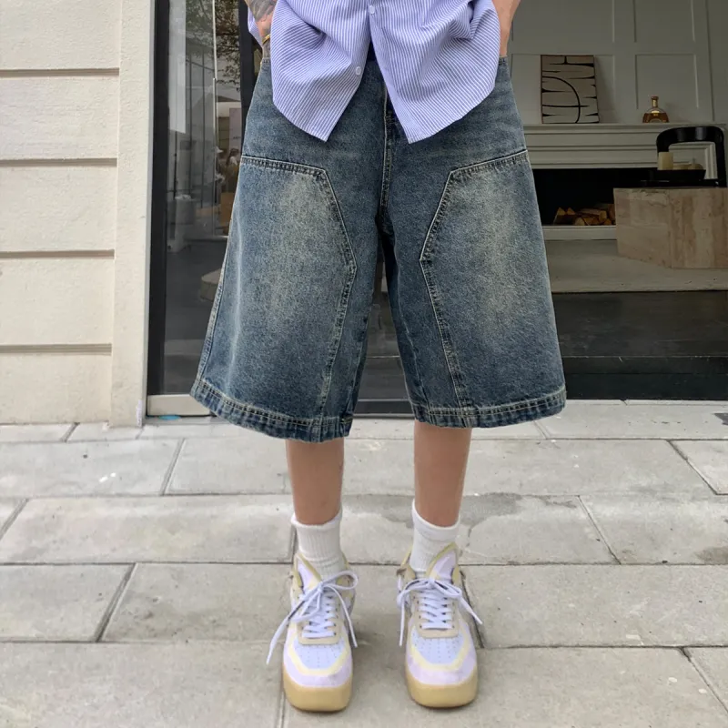 404MOB GANG Denim Shorts Unisex-3