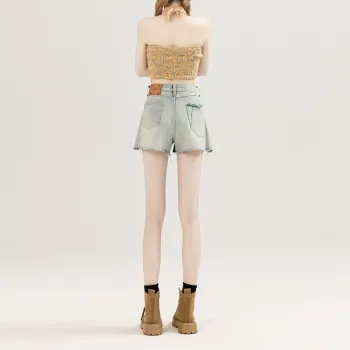 Enhanced Denim Shorts Women's Light Blue