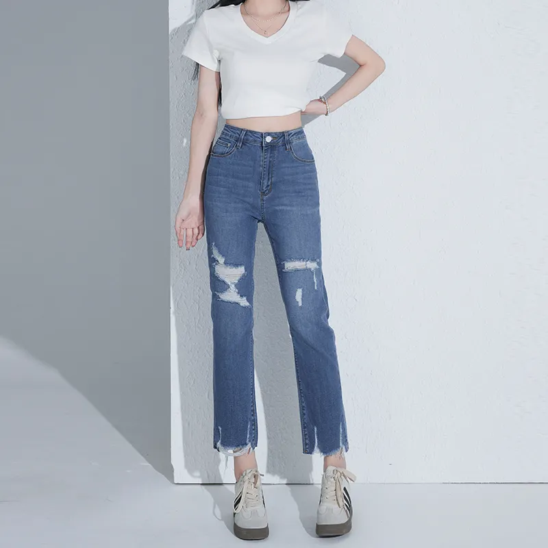 Enhanced Jeans Women's Dark Blue-4