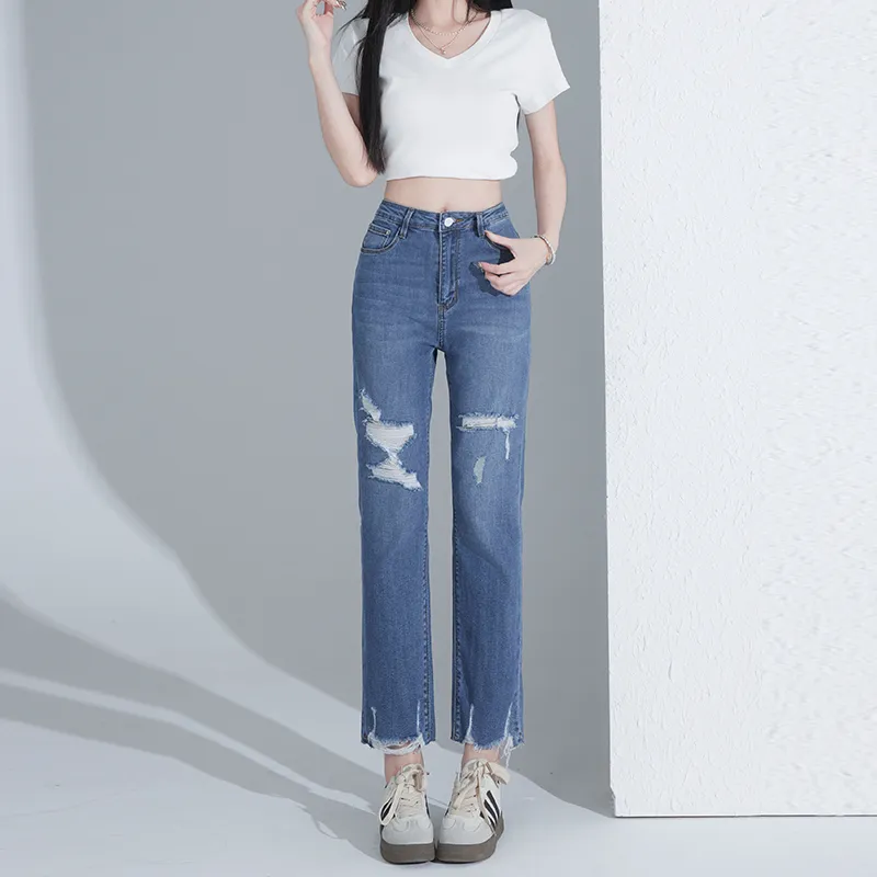 Enhanced Jeans Women's Dark Blue-5