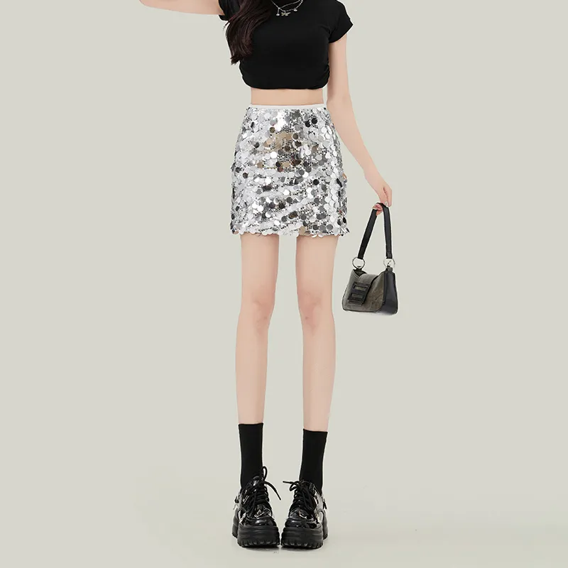 Enhanced Casual Short Skirts Women's White-3