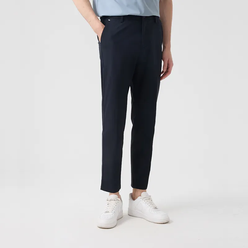 DIDIBOY Casual Pants Men Navy Blue-3