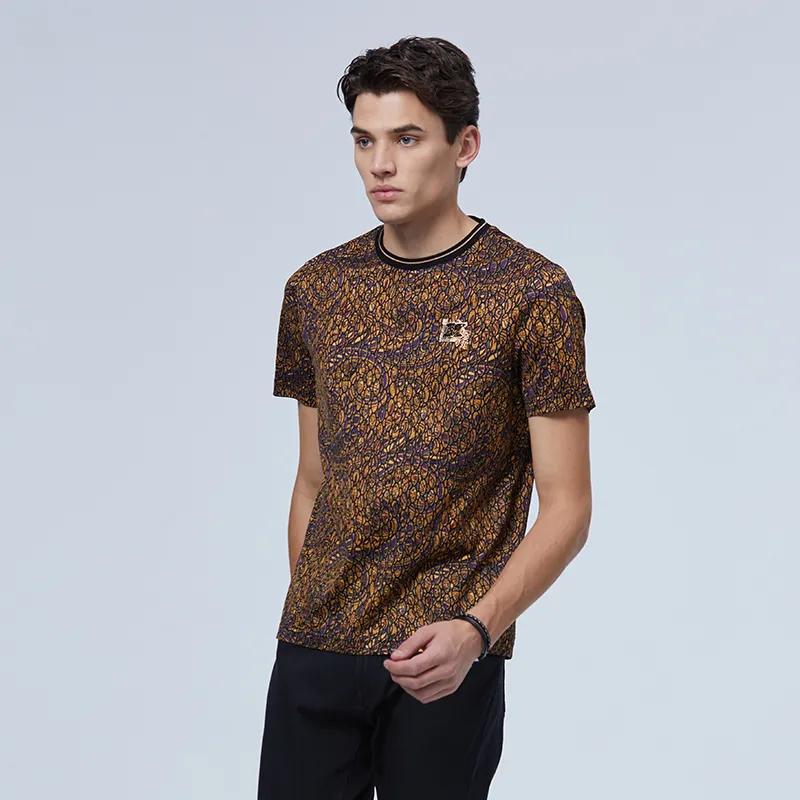 DIDIBOY T Shirts Men Black Yellow-3