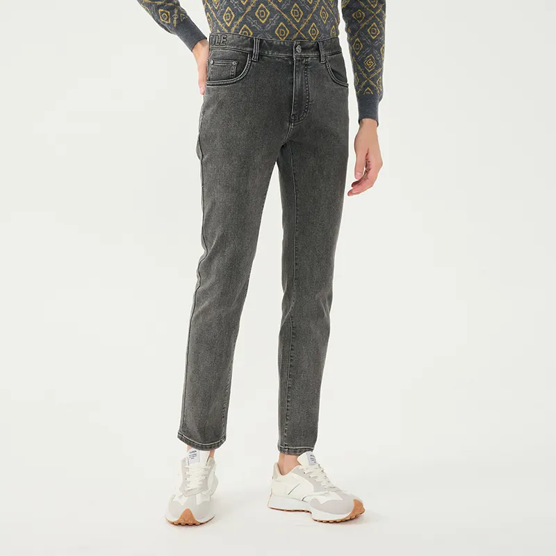DIDIBOY Jeans Men Light Gray-3