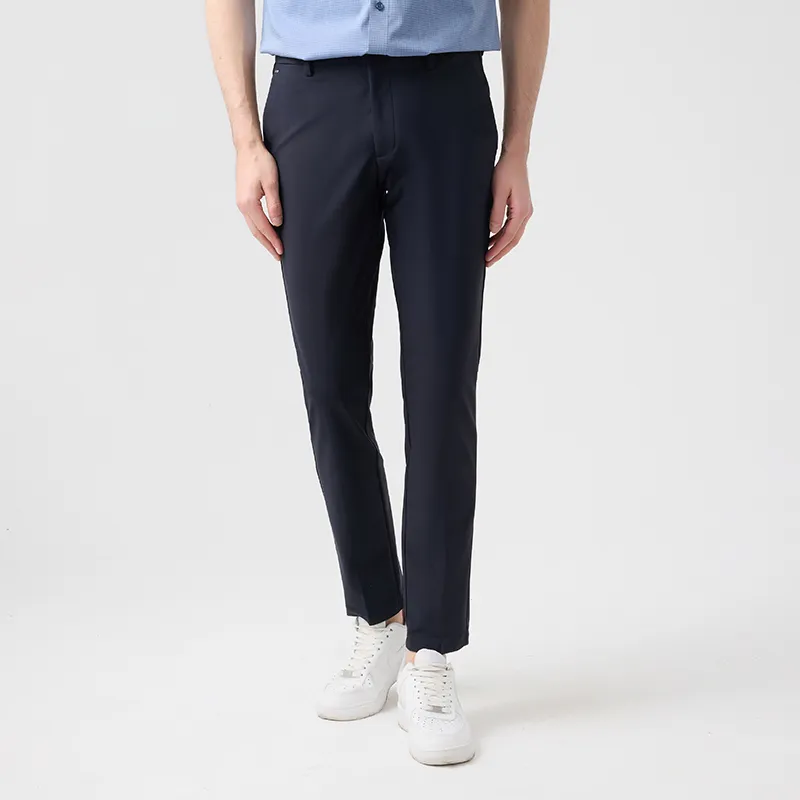 DIDIBOY Casual Pants Men Navy Blue-2