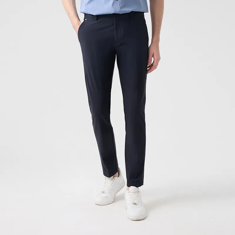 DIDIBOY Casual Pants Men Navy Blue-3