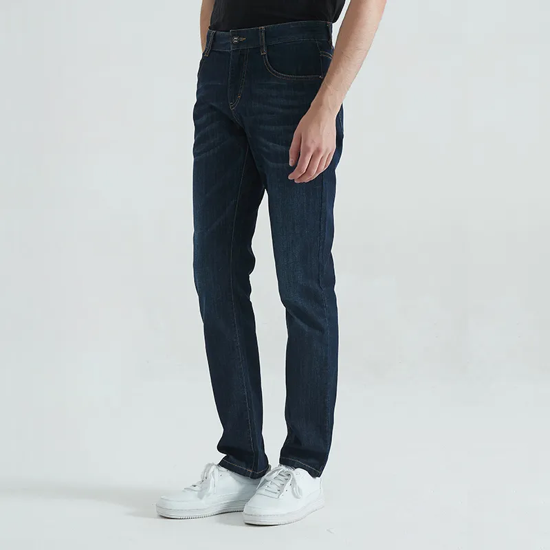 DIDIBOY Jeans Men Denim Dark Blue-4