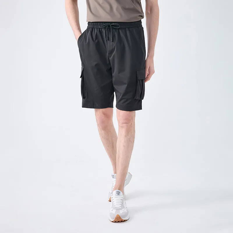 DIDIBOY Cargo Shorts Men's Black-3