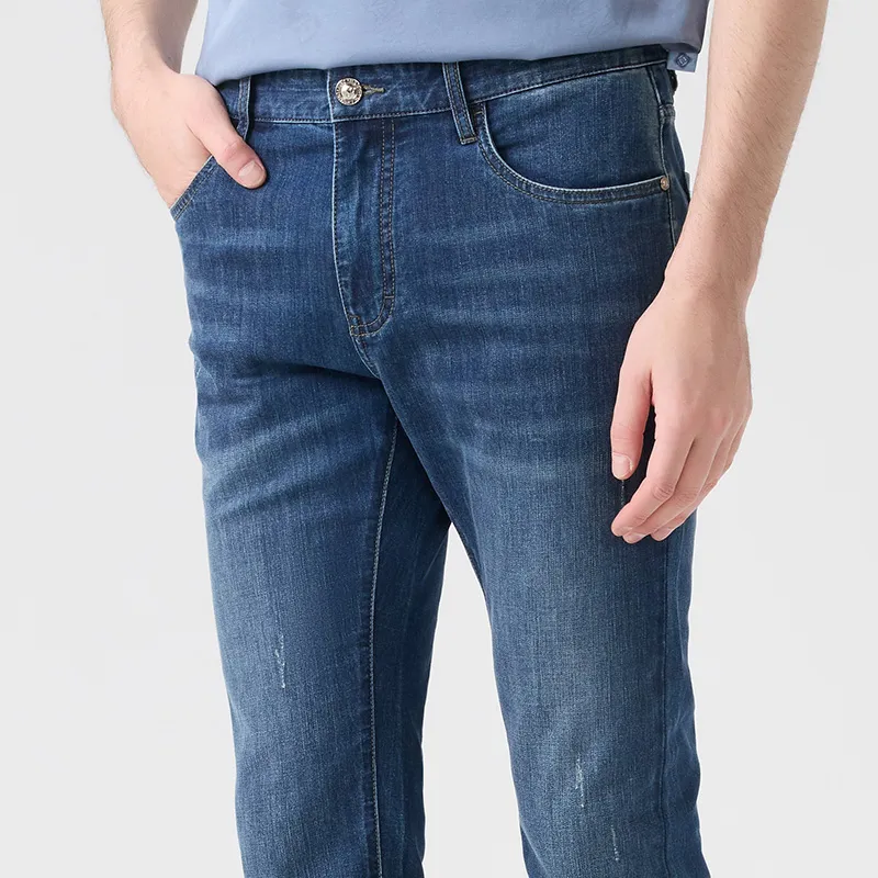 DIDIBOY Jeans Men Denim Dark Blue-3