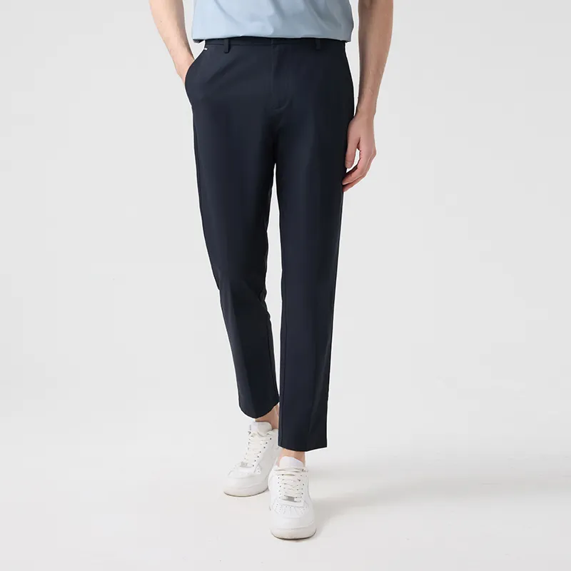 DIDIBOY Casual Pants Men Navy Blue-2