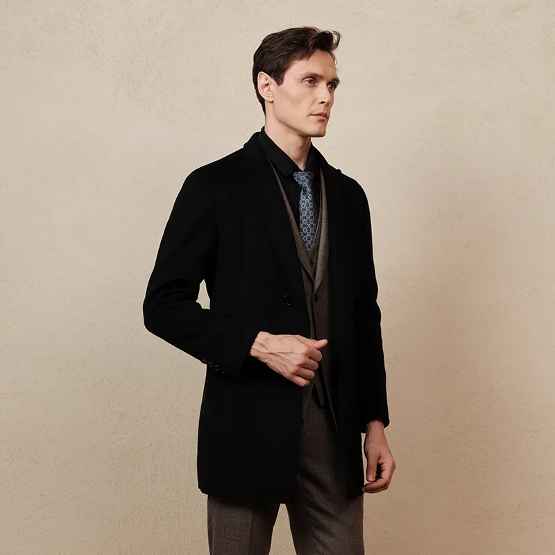 DIDIBOY Coats Men Black-4