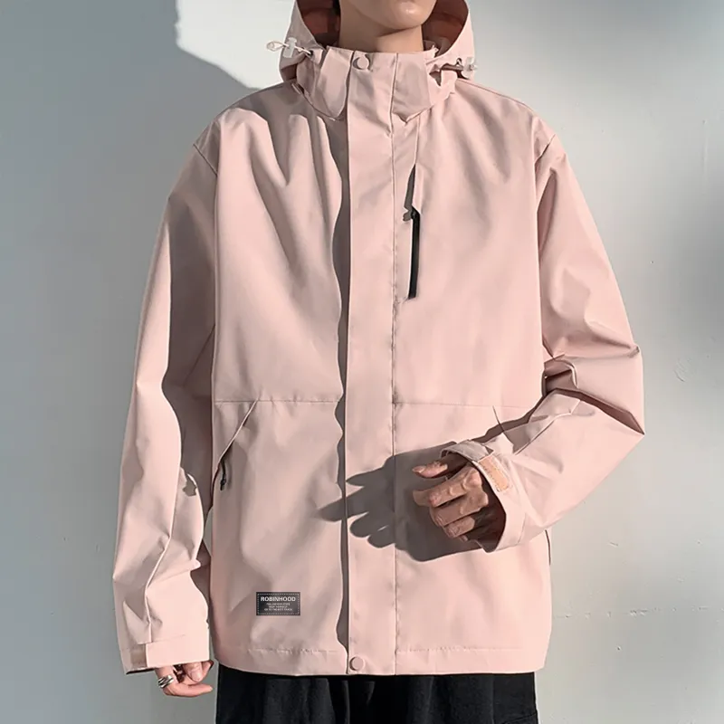 ROBINHOOD Waterproof And Windproof Windbreaker Jacket Unisex Black-11