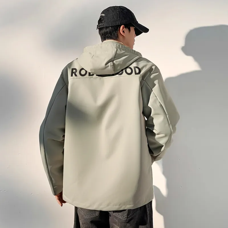 ROBINHOOD Waterproof And Windproof Windbreaker Jacket Unisex Black-34