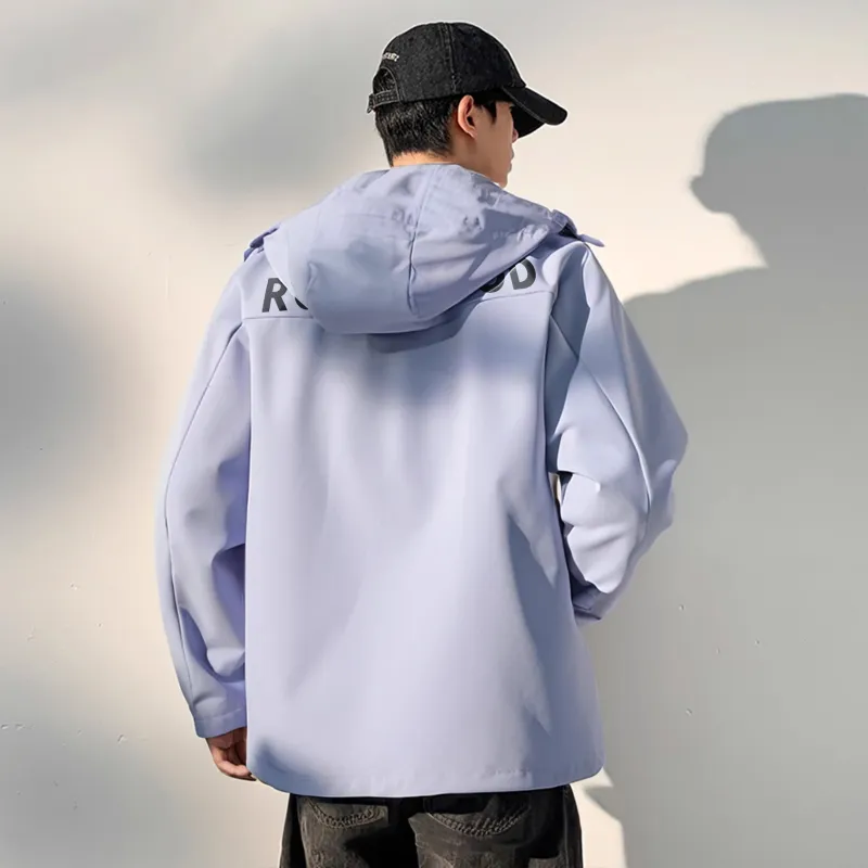 ROBINHOOD Waterproof And Windproof Windbreaker Jacket Unisex Black-38