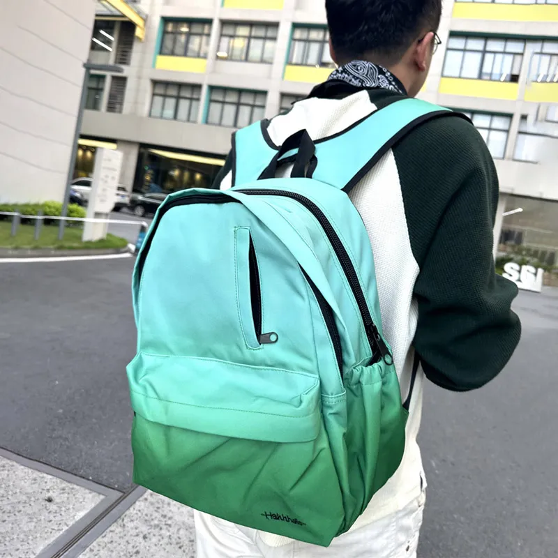 Hahhhsis Polyester Middle School Student, High School Student, University Student Backpack Unisex Gradient Coffee-19