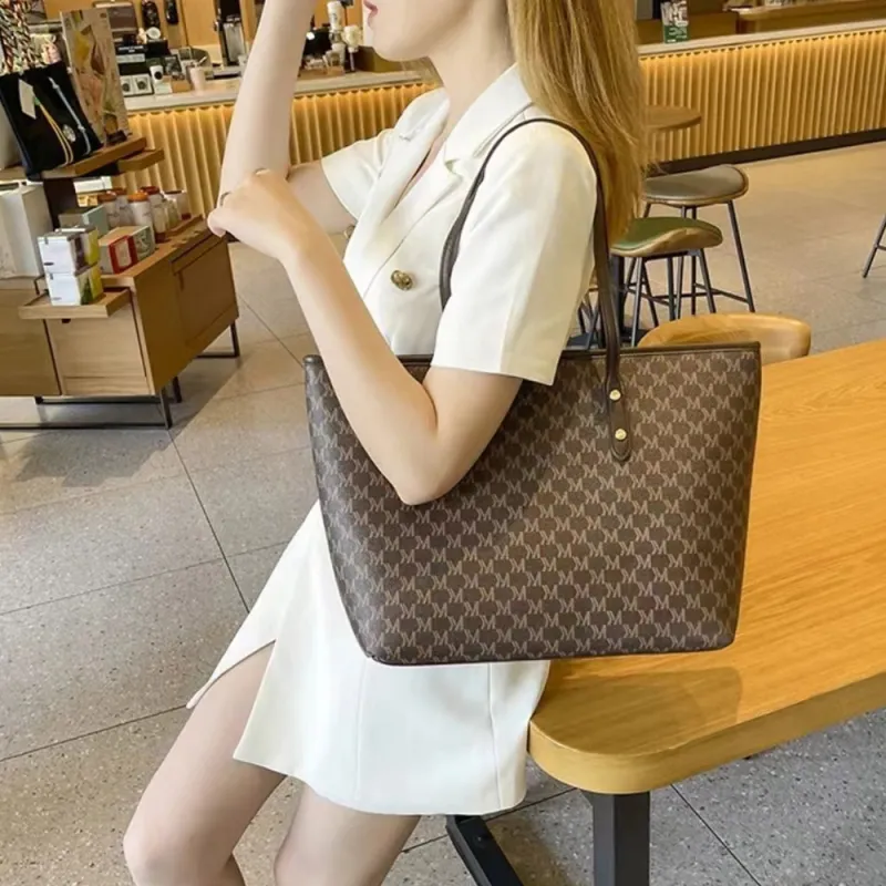 CMLZIUA Pu Korean Trendy College Tote Bag Multicolor Regular Women's Black/Coffee/Ecru-10