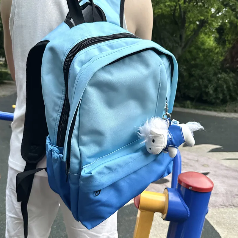 Hahhhsis Polyester Middle School Student, High School Student, University Student Backpack Unisex Gradient Coffee-32