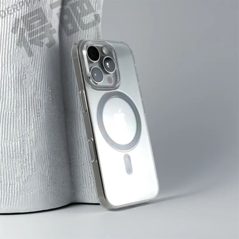 DEPA PC Material Cut Out Button Transparent Magnetic Phone Cases Applicable To Apple-2