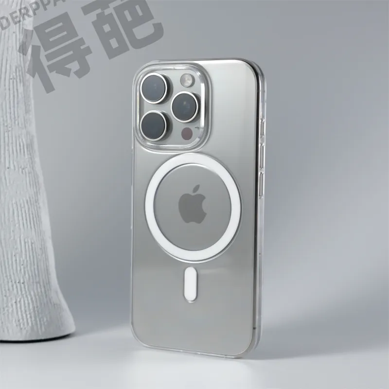 DEPA PC Material Cut Out Button Transparent Magnetic Phone Cases Applicable To Apple-6