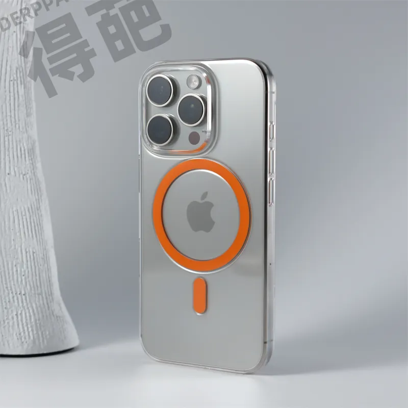 DEPA PC Material Cut Out Button Transparent Magnetic Phone Cases Applicable To Apple-4