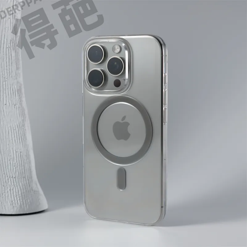 DEPA PC Material Cut Out Button Transparent Magnetic Phone Cases Applicable To Apple-1