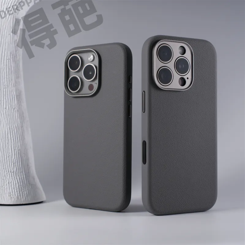 DEPA Vegan Leather Material Fully Enclosed Solid Color Magnetic Phone Cases Compatible With Apple 16 Collection-3