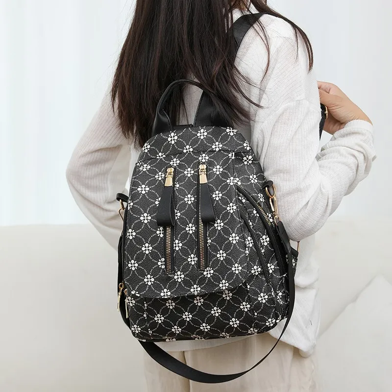 Gorora PU Shoulder Bag Backpack Women's Multicolor-1