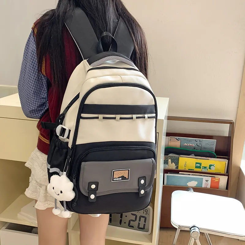 Gorora Nylon Backpack Regular Women's Green/Burgundy/Ginger Yellow/Khaki Violet/Black-13