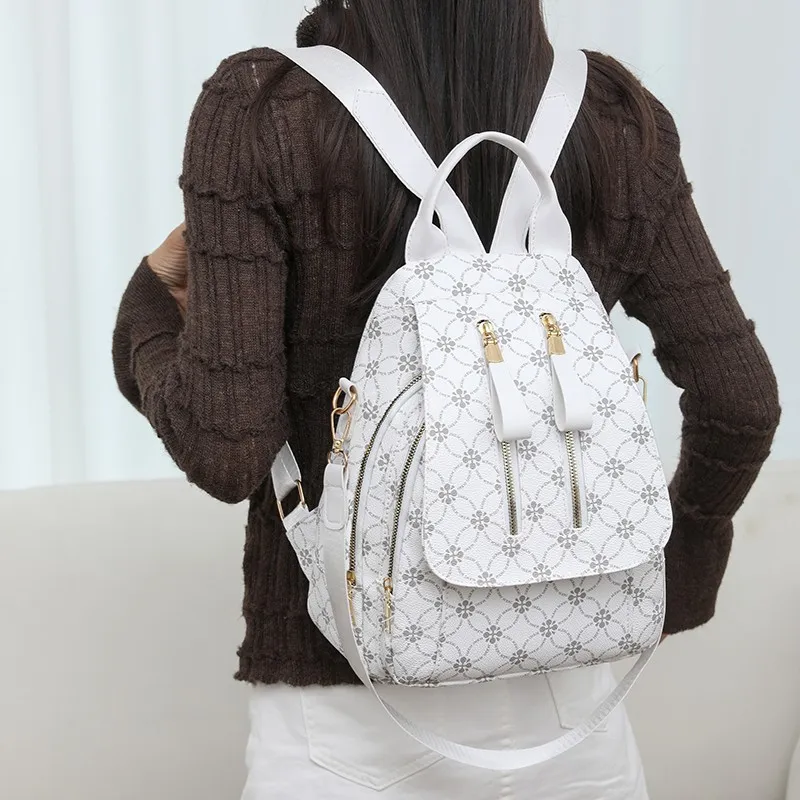 Gorora PU Shoulder Bag Backpack Women's Multicolor-4
