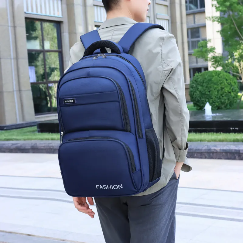 Gorora Oxford Backpack Regular Men's Gray Black Blue-8