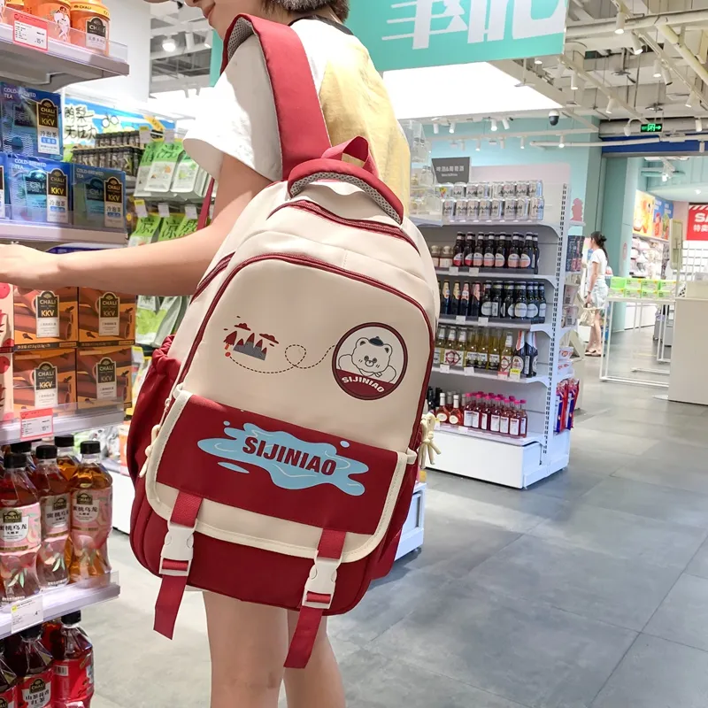 Gorora Nylon Backpack Regular Women's Multicolor-1