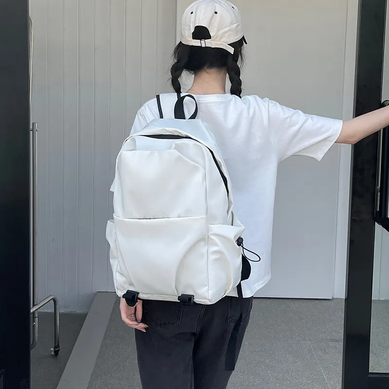 BESSIO Oxford Backpack Regular Unisex White/Gray/Black/Khaki/Green-8
