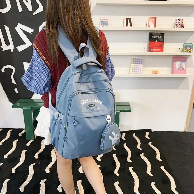 Gorora Nylon Backpack Regular Women's Multicolor-8