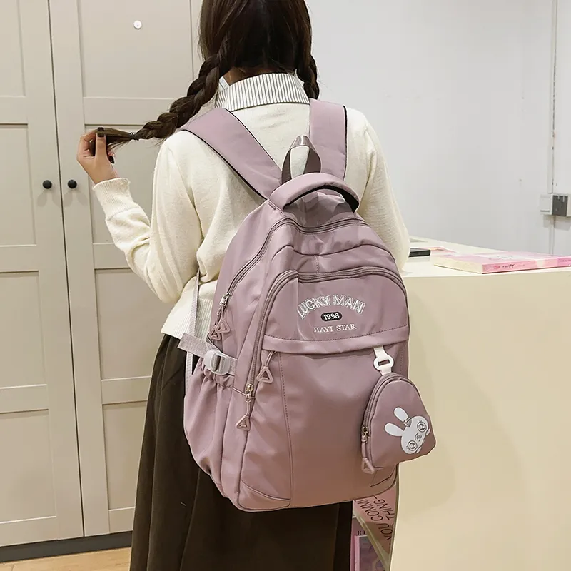 Gorora Nylon Backpack Regular Women's Multicolor-4