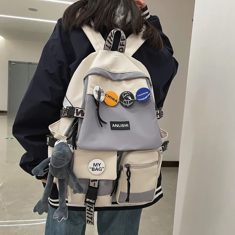 BESSIO Nylon Backpack Regular Unisex Multicolor-14