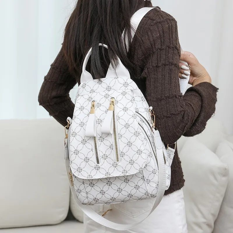 Gorora PU Shoulder Bag Backpack Women's Multicolor-3