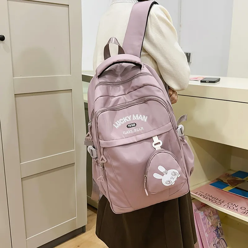 Gorora Nylon Backpack Regular Women's Multicolor-3