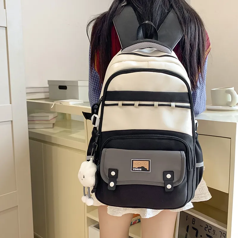 Gorora Nylon Backpack Regular Women's Green/Burgundy/Ginger Yellow/Khaki Violet/Black-14