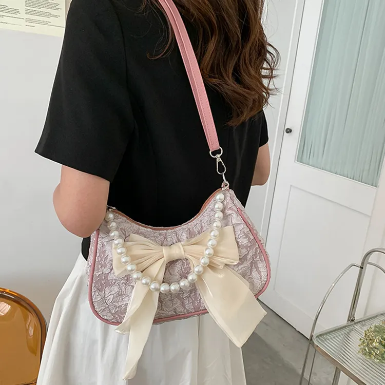 Carksky PU Shoulder Bag, Crossbody Bag, Handbag Women's Black/White/Pink-12