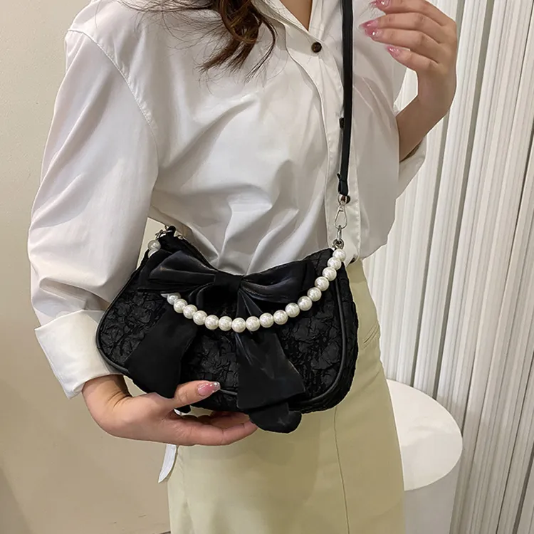 Carksky PU Shoulder Bag, Crossbody Bag, Handbag Women's Black/White/Pink-2