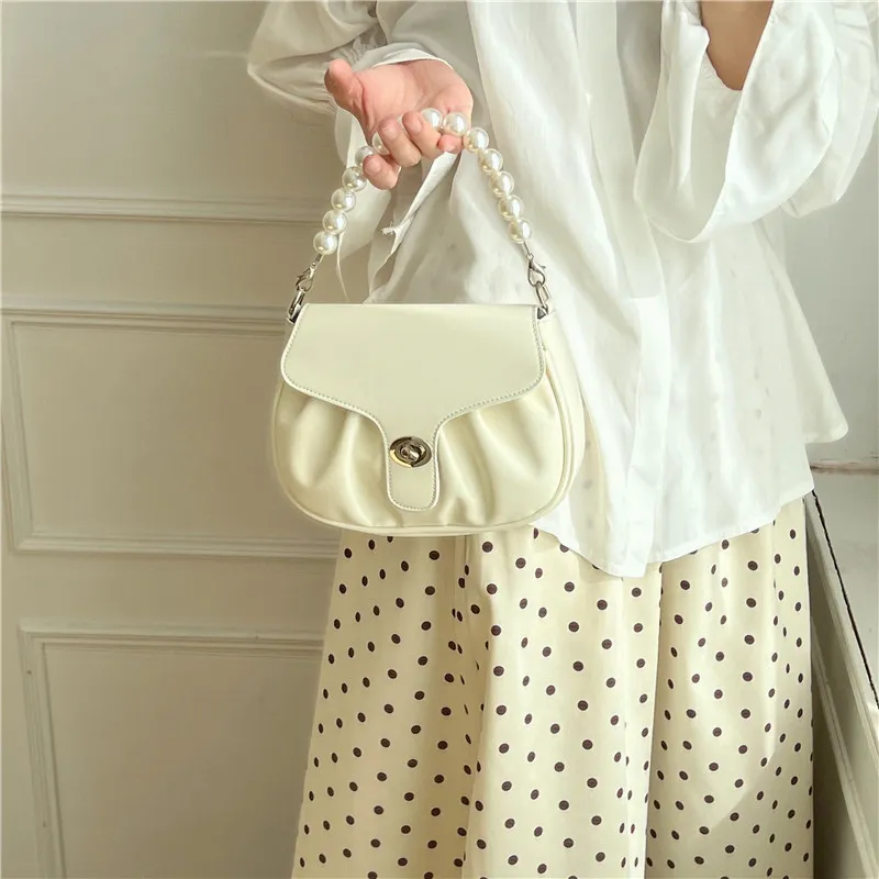 Carksky PU Crossbody Handbag Regular Women's White-3
