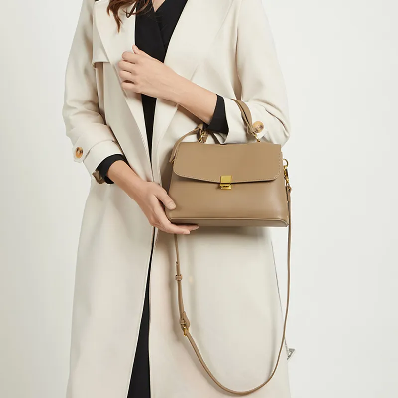 Carksky Cow Leather Shoulder Bag Crossbody Bag Handbag Regular Women's White/Black/Yellow/Blue/Brown/Khaki-25