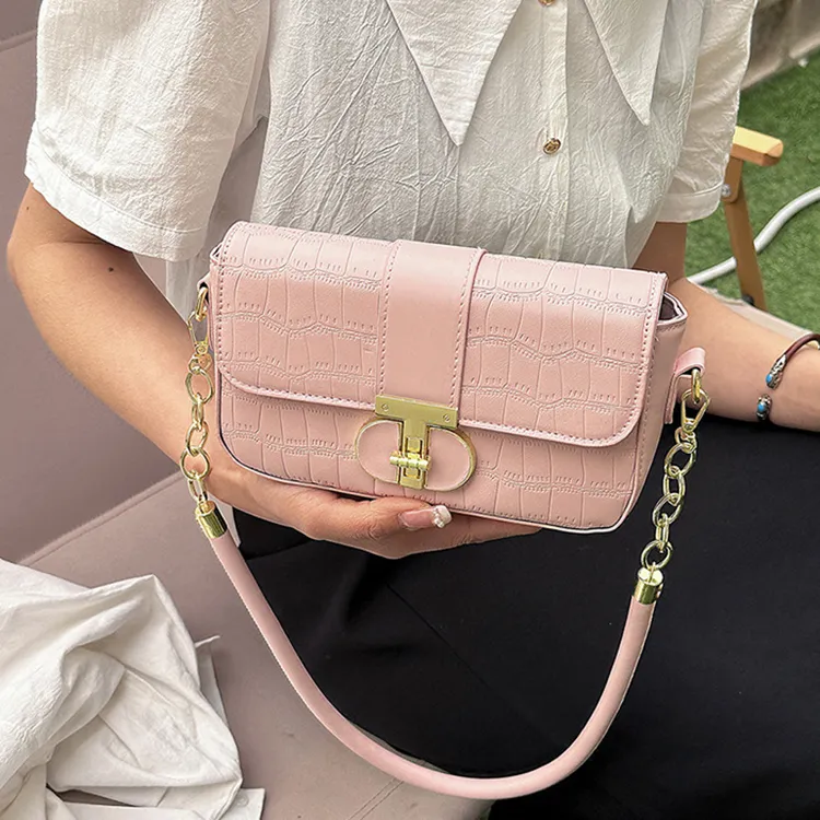 Carksky PU Crossbody Bag Shoulder Bag Small Size Women's White/Pink/Black-4
