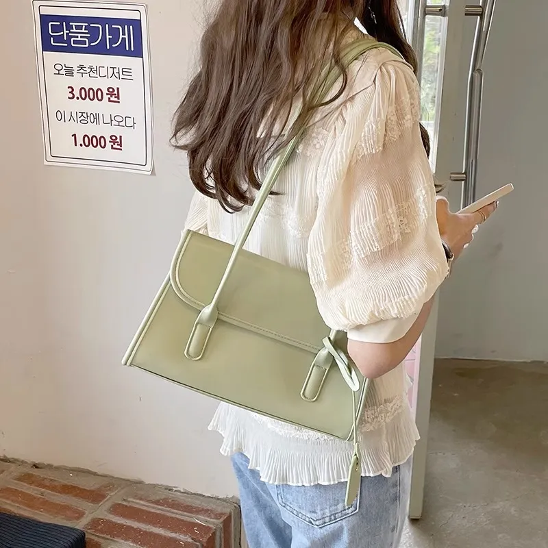 Carksky PU Handbag, Shoulder Bag Women's Milkshake White/Mustard Green/Custard/Black-1