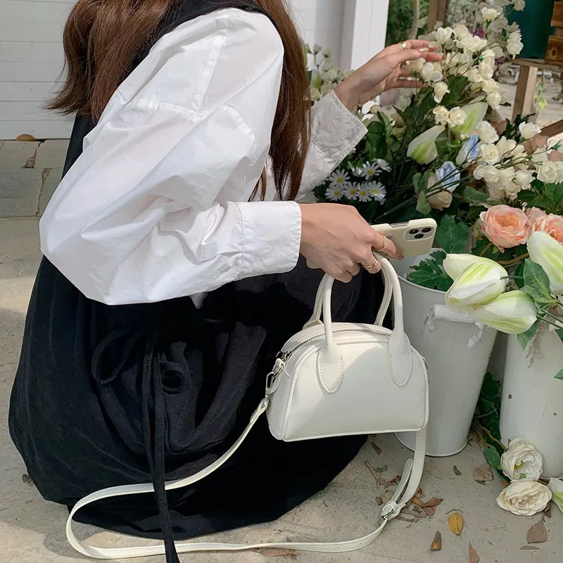Carksky PU Shoulder Bag Crossbody Bag Handbag Women's White/Pink/Black-2