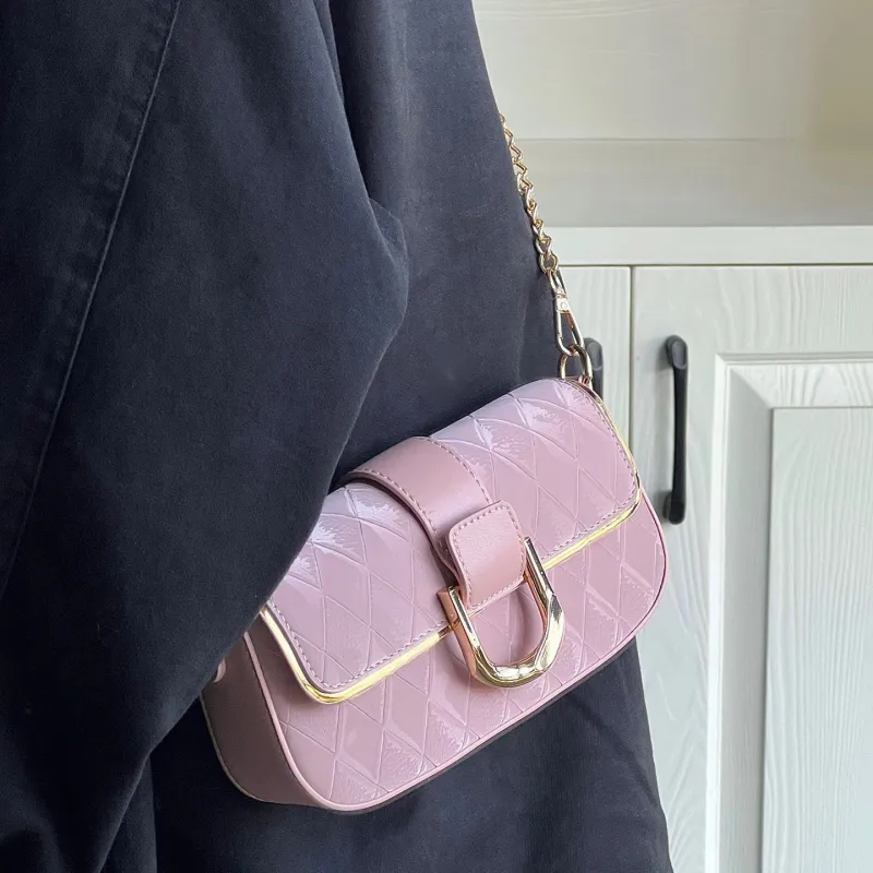Carksky PU Shoulder Bag Regular Women's White/Pink-8