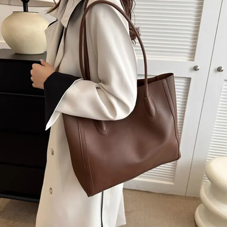 Carksky PU Handbag Shoulder Bag Regular Women's Coffee/Black-2