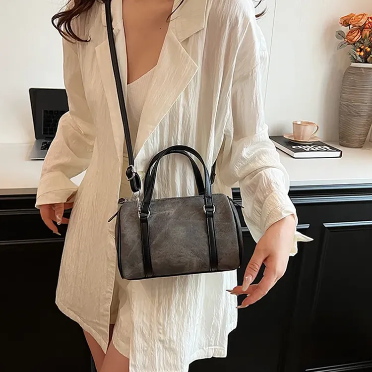 Carksky Canvas Canvas Bag Crossbody Bag Shoulder Bag Handbag Women's Brown/Black/Khaki-4