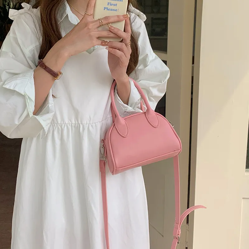 Carksky PU Shoulder Bag Crossbody Bag Handbag Women's White/Pink/Black-12